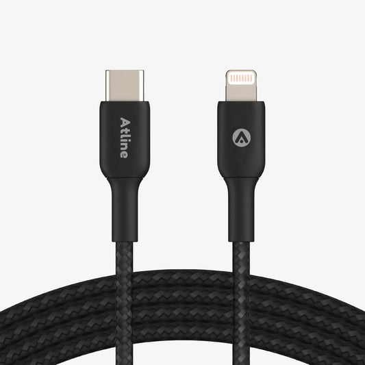 Atline Braided Cosmic USB-C to Lightning Cable (1m ,Black)
