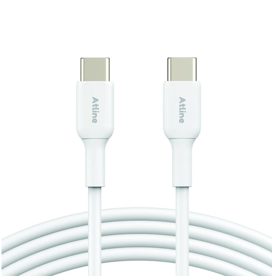 ATLINE Unbreakable Fast Charging  Type C Cable for Smartphones, Tablets & other Type C devices, 480Mbps Data Sync, Quick Charge 3.0 (FLOW-PD-60)