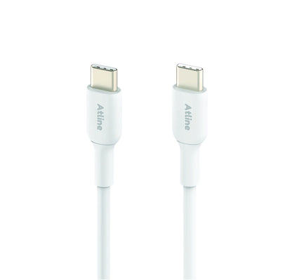 ATLINE Unbreakable Fast Charging  Type C Cable for Smartphones, Tablets & other Type C devices, 480Mbps Data Sync, Quick Charge 3.0 (FLOW-PD-60)