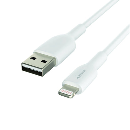 ATLINE FLOW-APLC11 LIGHTNING USB CABLE A 3A WHITE