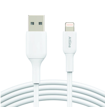 ATLINE FLOW-APLC11 LIGHTNING USB CABLE A 3A WHITE
