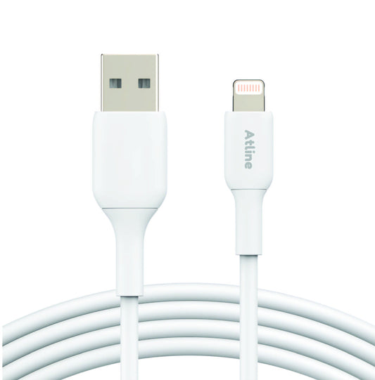 ATLINE FLOW-APLC11 LIGHTNING USB CABLE A 3A WHITE