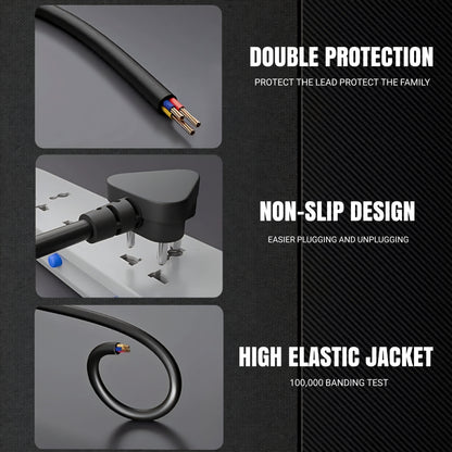 ATLINE ATL3 3 Pin AC Laptop Power Cord Cable 1.2M BLACK