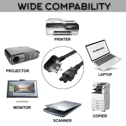 ATLINE ATL3 3 Pin AC Laptop Power Cord Cable 1.2M BLACK